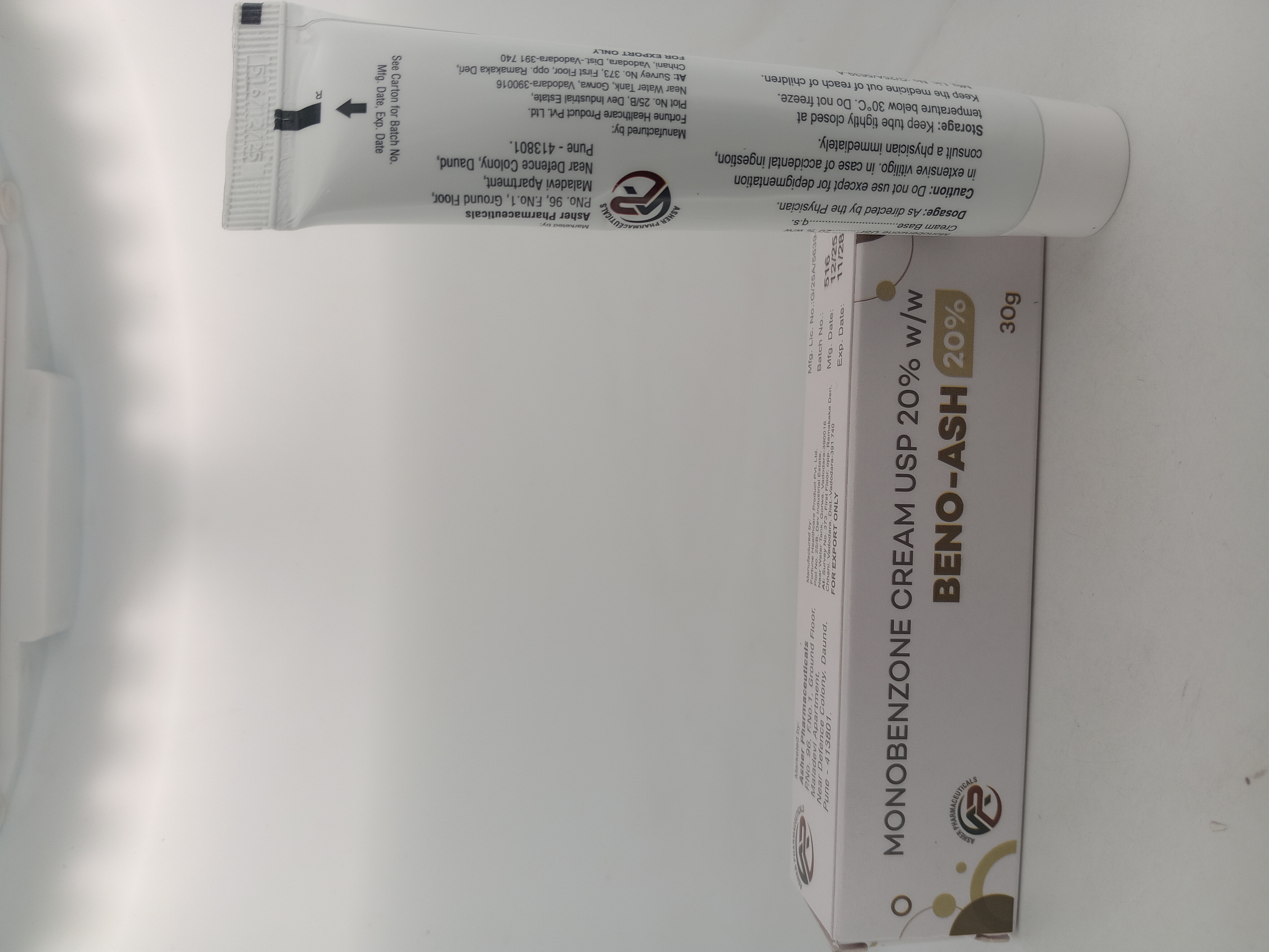BENO-ASH 20% - 30 GM CREAM