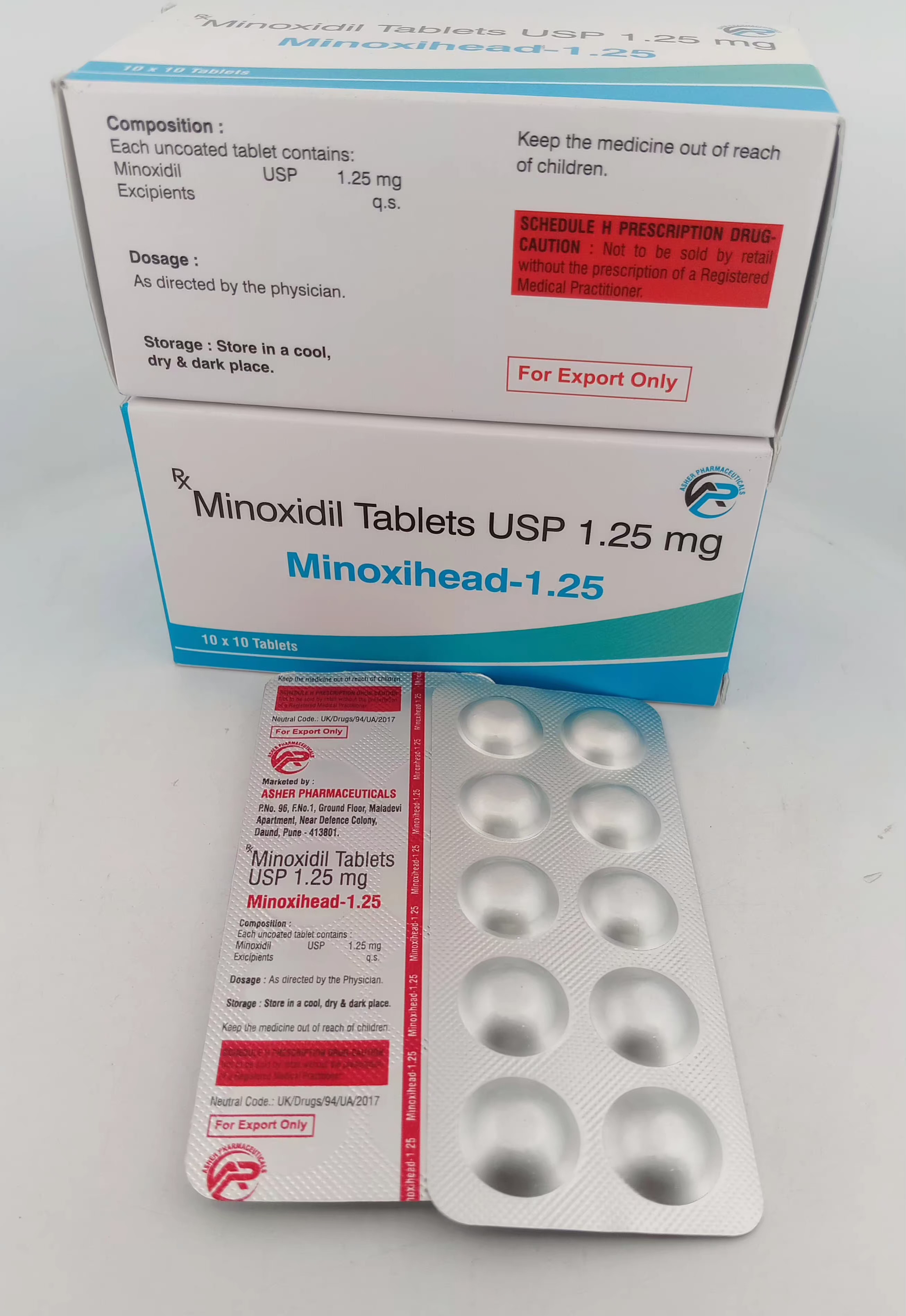 MINOXIHEAD - 1.25 MG TABLET